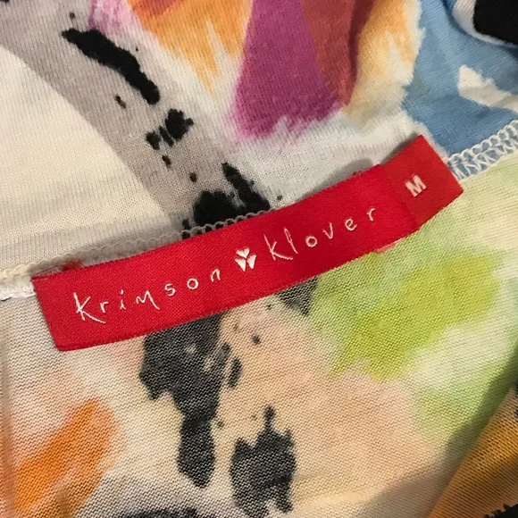 Krimson Klover Multicolor Graphic Long Sleeve Tee Size Medium Base Layer - Picture 2 of 8